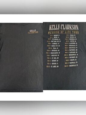 Kelly Clarkson 2019 Meaning of Life Long Sleeve Concert Tee 2 Sides Medium